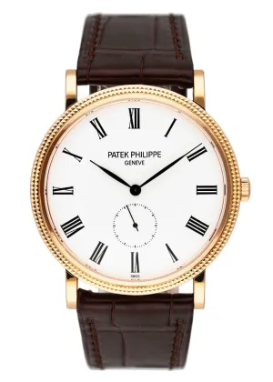 Patek Philippe Calatrava 5119R 18K Rose Gold Mens Watch Box Papers