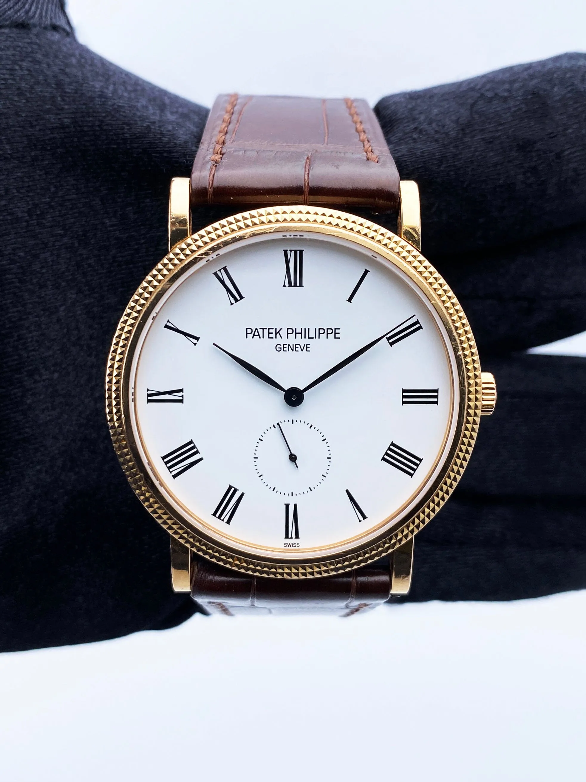 Patek Philippe Calatrava 5119R 18K Rose Gold Mens Watch Box Papers