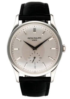 Patek Philippe Calatrava 5196G 18K White Gold Mens Watch