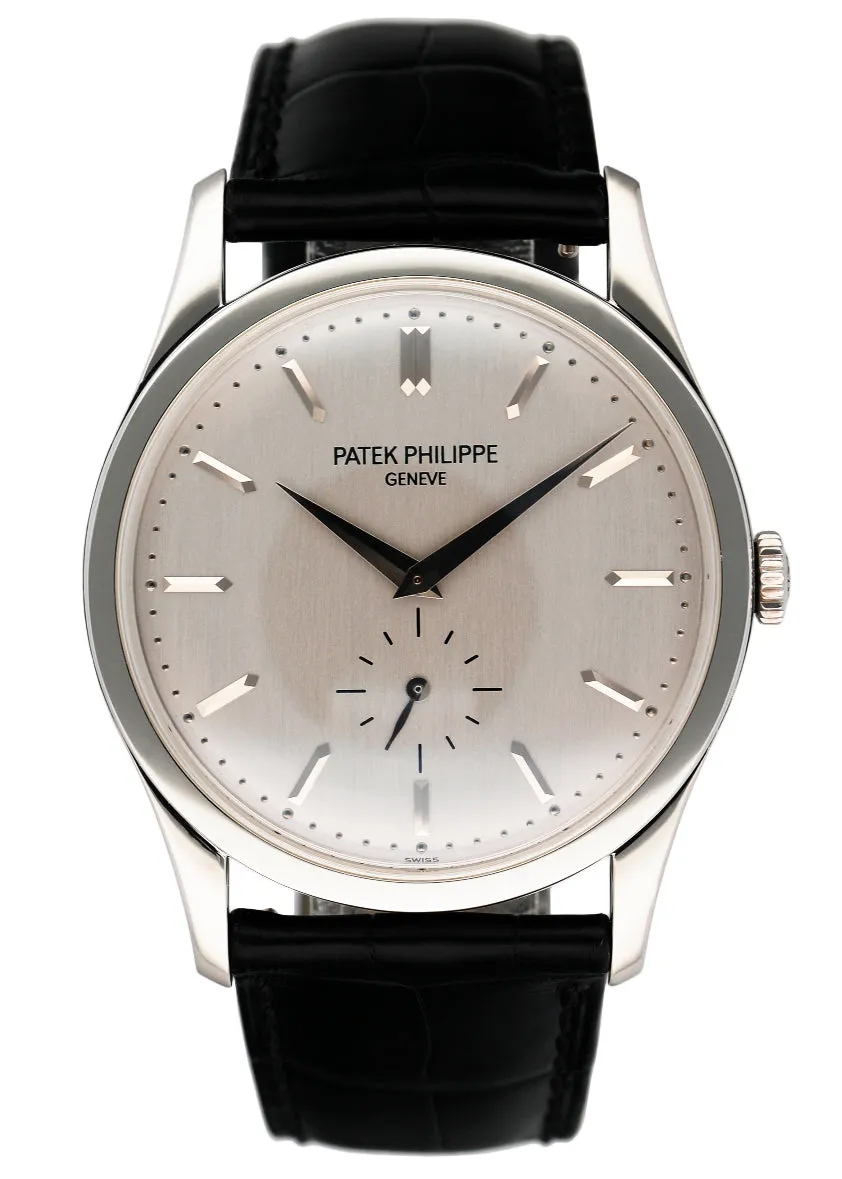 Patek Philippe Calatrava 5196G 18K White Gold Mens Watch