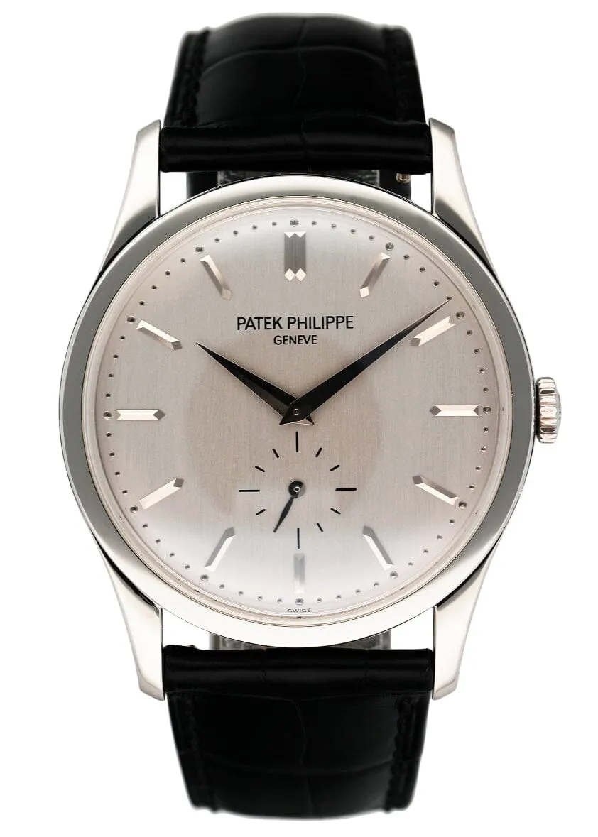 Patek Philippe Calatrava 5196G 18K White Gold Mens Watch