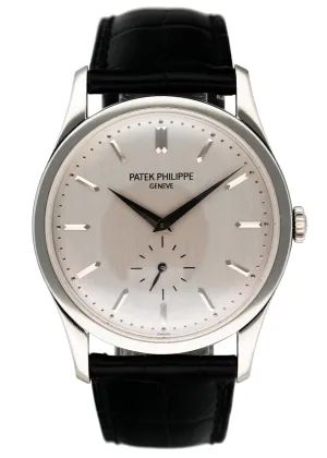 Patek Philippe Calatrava 5196G 18K White Gold Mens Watch