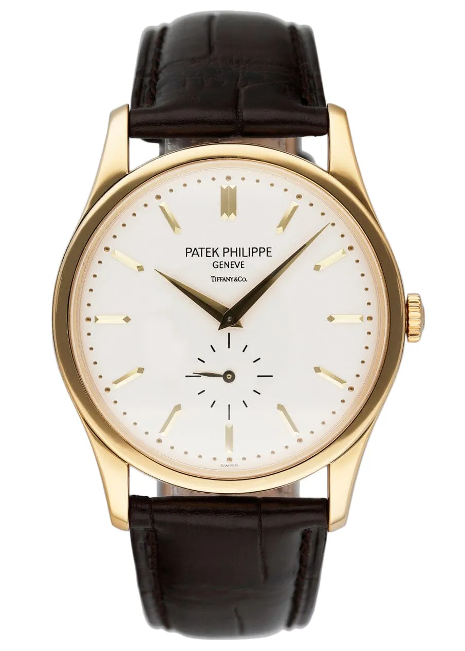 Patek Philippe Calatrava 5196J Tiffany Dial 18K Yellow Gold Mens Watch