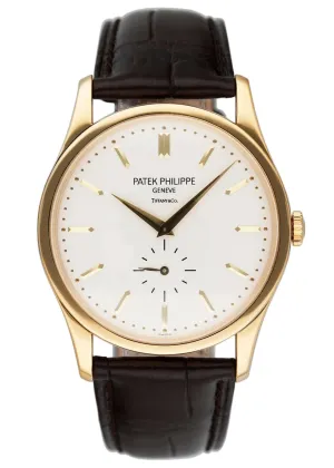 Patek Philippe Calatrava 5196J Tiffany Dial 18K Yellow Gold Mens Watch