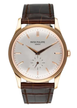 Patek Philippe Calatrava 5196R 18K Rose Gold Mens Watch With Papers