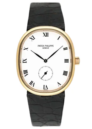 Patek Philippe Ellipse 3978J White Dial 18K Yellow Gold Mens Watch