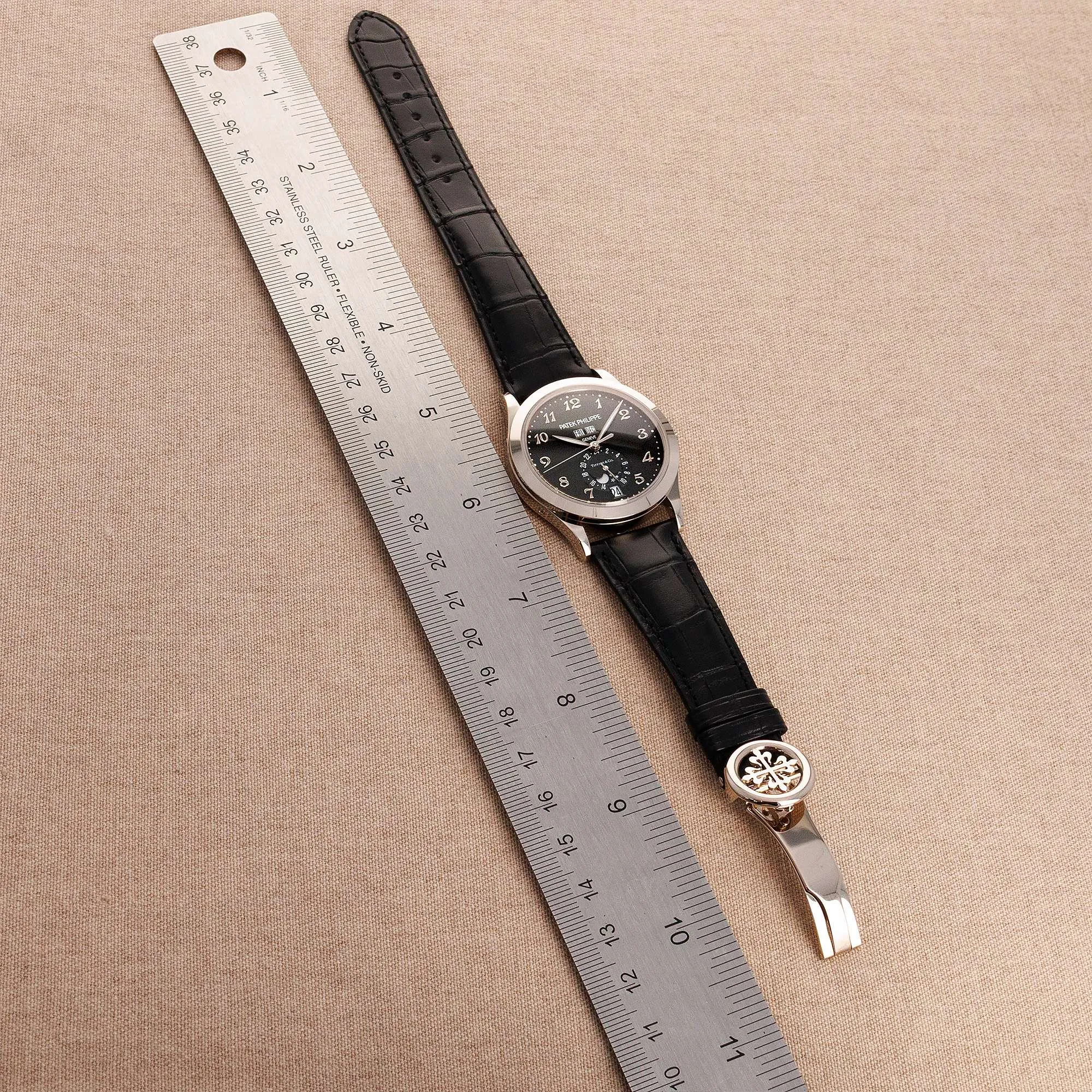 Patek Philippe White Gold Annual Calendar Tiffany & Co Watch. Ref. 5396G-012