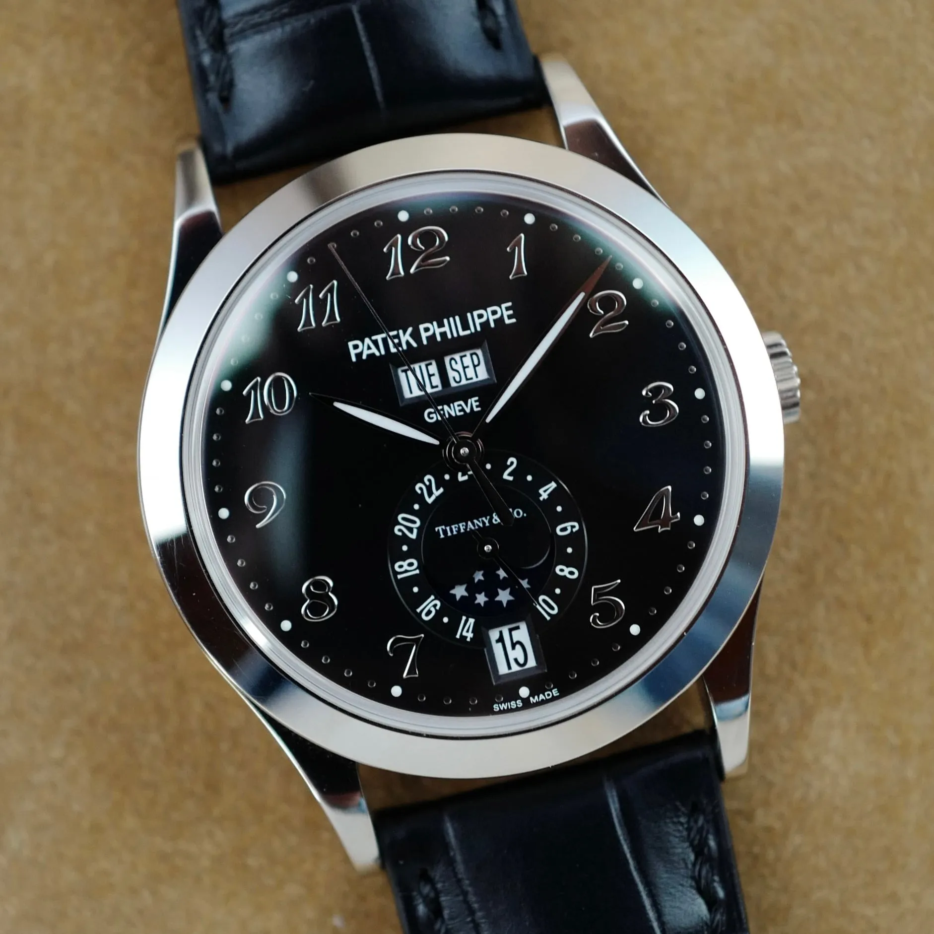 Patek Philippe White Gold Annual Calendar Tiffany & Co Watch. Ref. 5396G-012