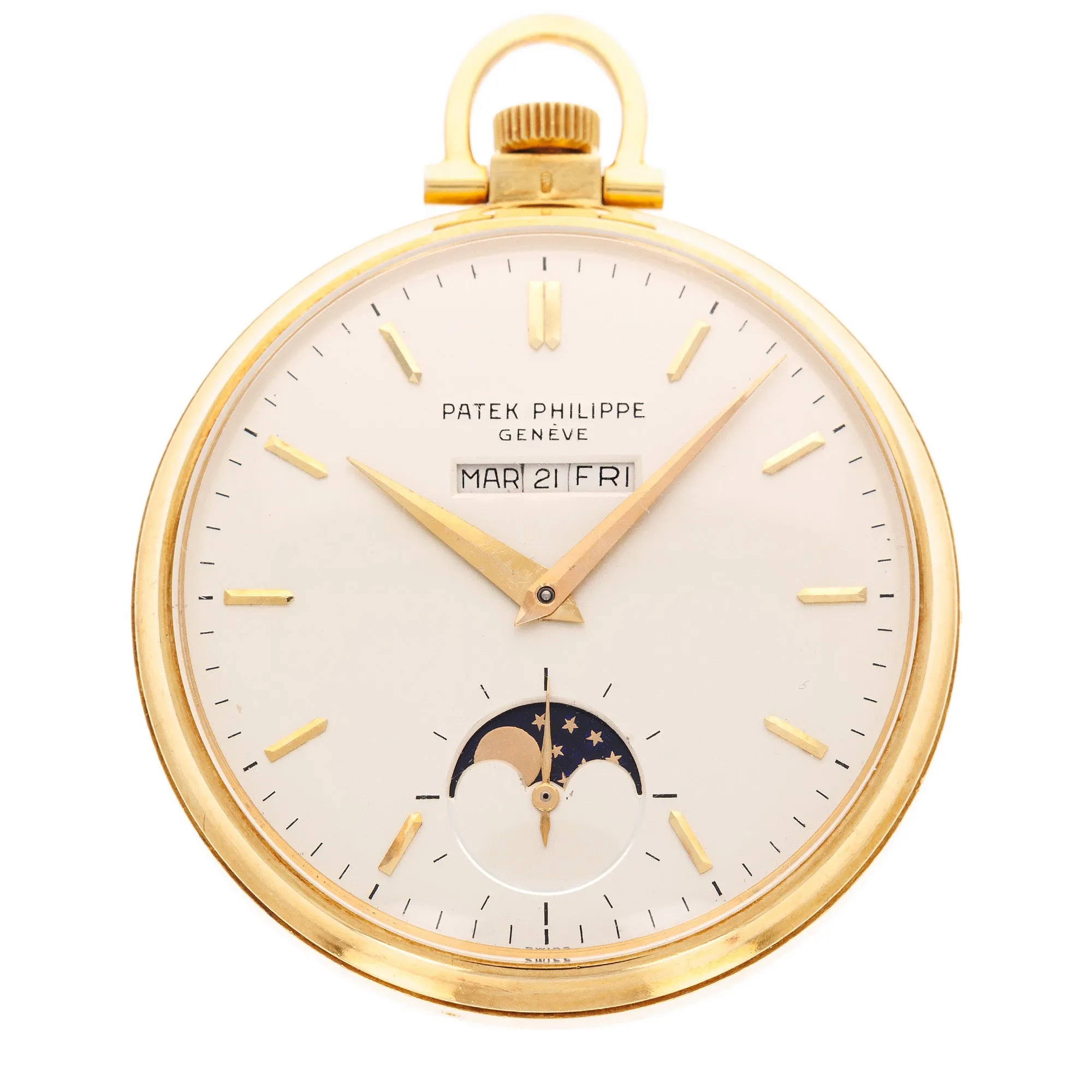 Patek Philippe Yellow Gold Perpetual Calendar Pocket Watch Ref. 725/2
