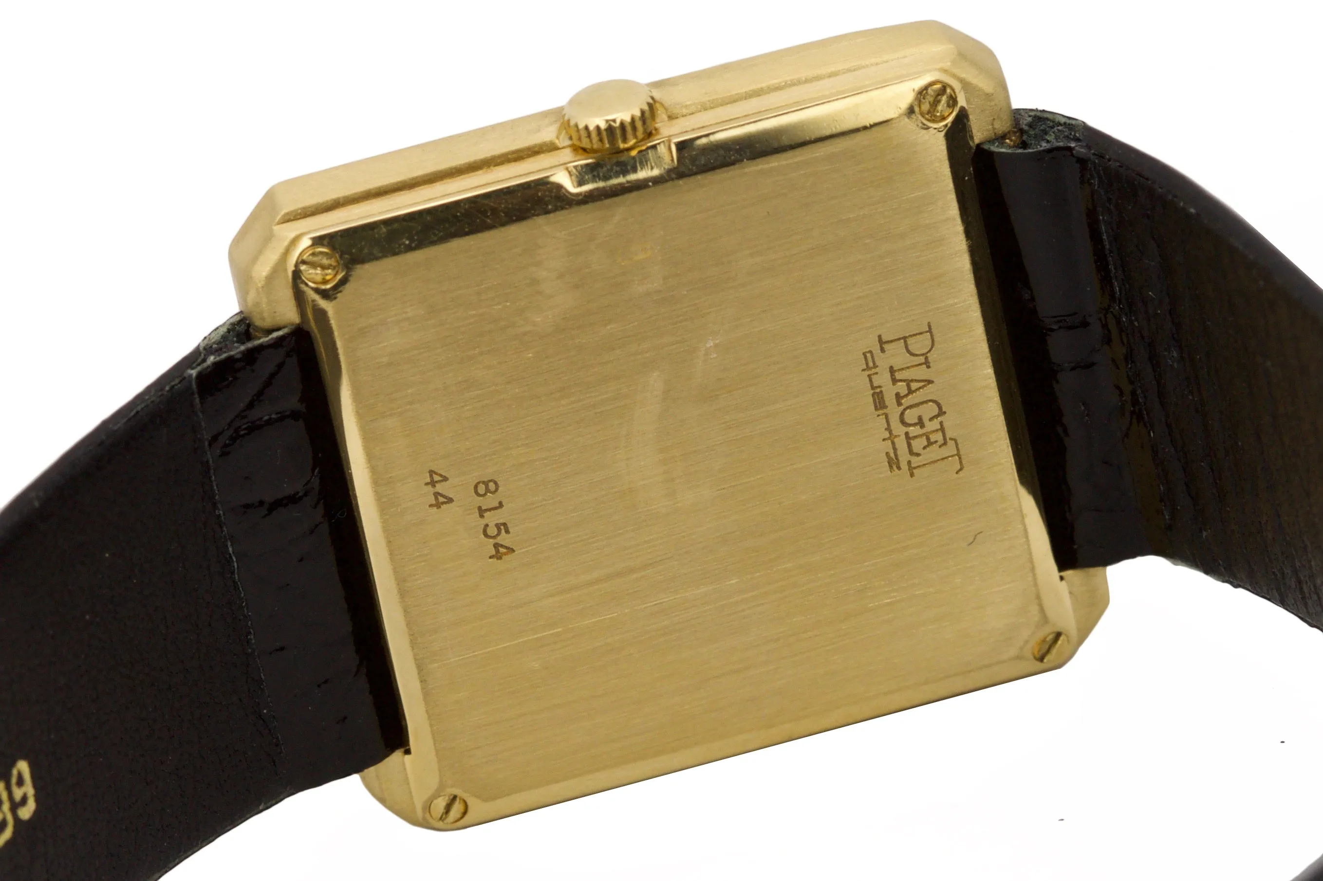 Piaget Protocole 25mm Quartz 8154 Champagne 18K Yellow Gold Leather Watch