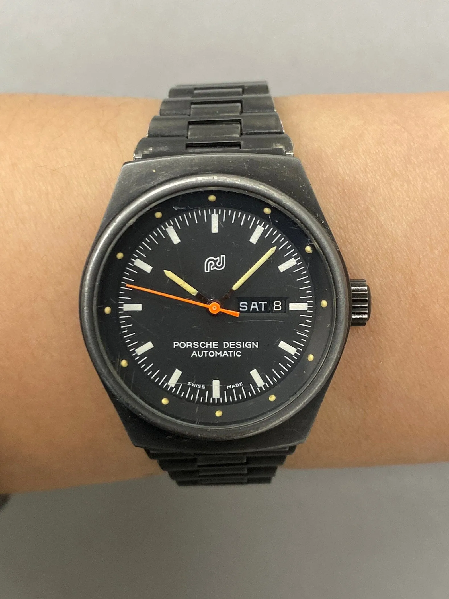 Porsche Design 7050S Day-Date Automatic Stainless Steel Ladies Watch