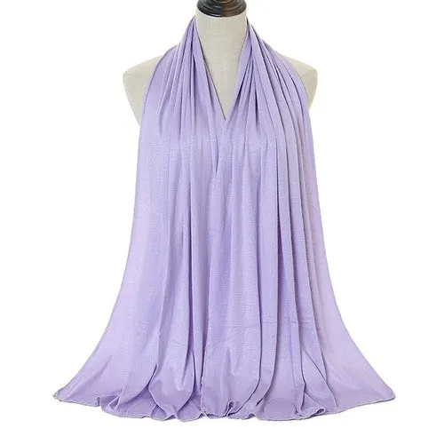 "Soft and Comfortable Modal Cotton Jersey Hijab Scarf for Women - Perfect for Everyday Wear"