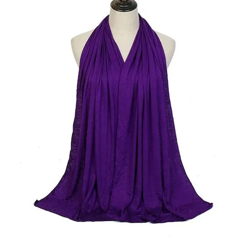 "Soft and Comfortable Modal Cotton Jersey Hijab Scarf for Women - Perfect for Everyday Wear"