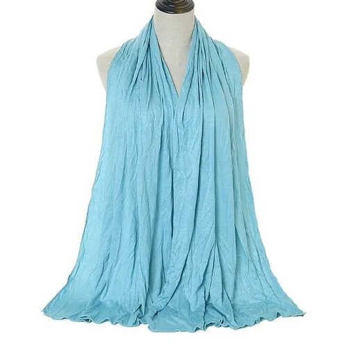 "Soft and Comfortable Modal Cotton Jersey Hijab Scarf for Women - Perfect for Everyday Wear"