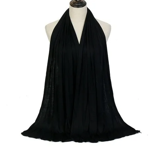 "Soft and Comfortable Modal Cotton Jersey Hijab Scarf for Women - Perfect for Everyday Wear"