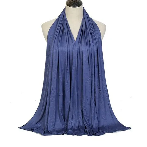 "Soft and Comfortable Modal Cotton Jersey Hijab Scarf for Women - Perfect for Everyday Wear"