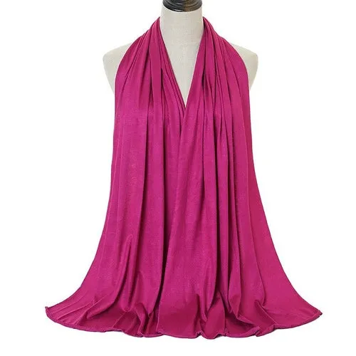 "Soft and Comfortable Modal Cotton Jersey Hijab Scarf for Women - Perfect for Everyday Wear"