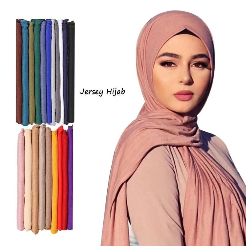 "Soft and Comfortable Modal Cotton Jersey Hijab Scarf for Women - Perfect for Everyday Wear"
