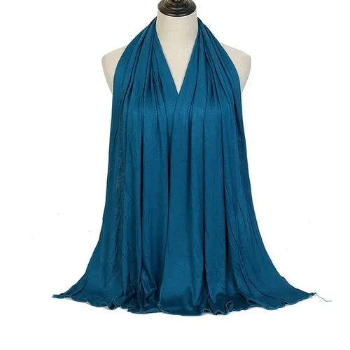 "Soft and Comfortable Modal Cotton Jersey Hijab Scarf for Women - Perfect for Everyday Wear"