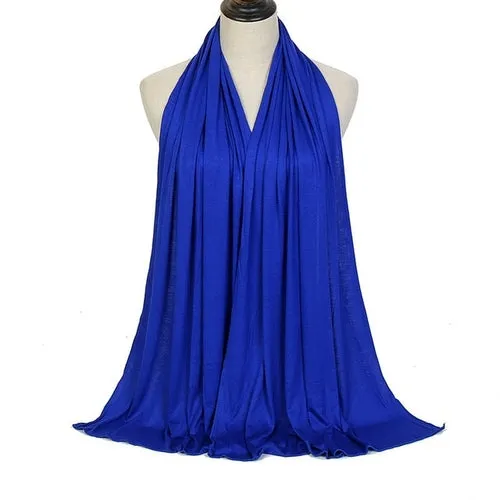 "Soft and Comfortable Modal Cotton Jersey Hijab Scarf for Women - Perfect for Everyday Wear"