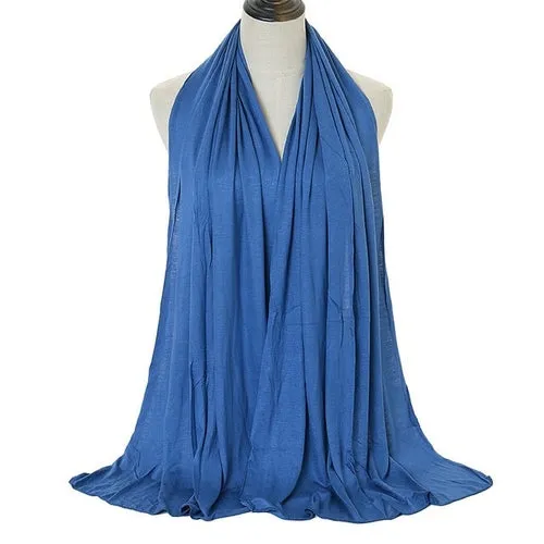 "Soft and Comfortable Modal Cotton Jersey Hijab Scarf for Women - Perfect for Everyday Wear"