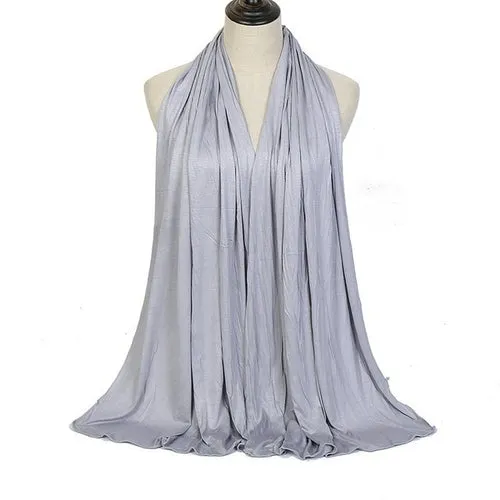 "Soft and Comfortable Modal Cotton Jersey Hijab Scarf for Women - Perfect for Everyday Wear"