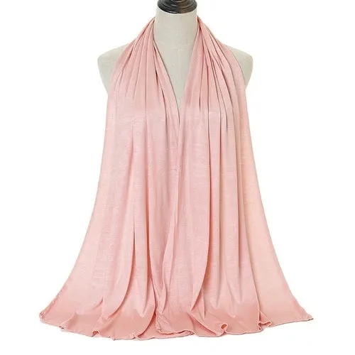 "Soft and Comfortable Modal Cotton Jersey Hijab Scarf for Women - Perfect for Everyday Wear"