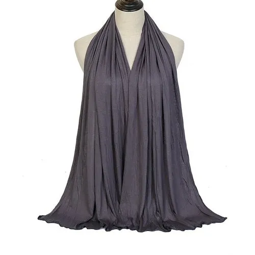 "Soft and Comfortable Modal Cotton Jersey Hijab Scarf for Women - Perfect for Everyday Wear"