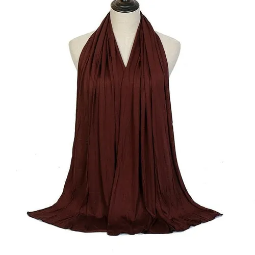 "Soft and Comfortable Modal Cotton Jersey Hijab Scarf for Women - Perfect for Everyday Wear"