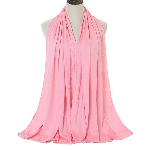 "Soft and Comfortable Modal Cotton Jersey Hijab Scarf for Women - Perfect for Everyday Wear"