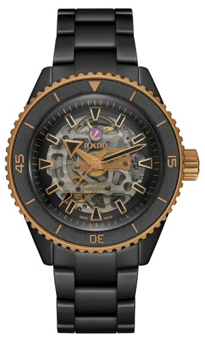 RADO Captain Cook High-Tech Ceramic Skeleton 43mm Black-Rose Gold Men's Watch R32192152