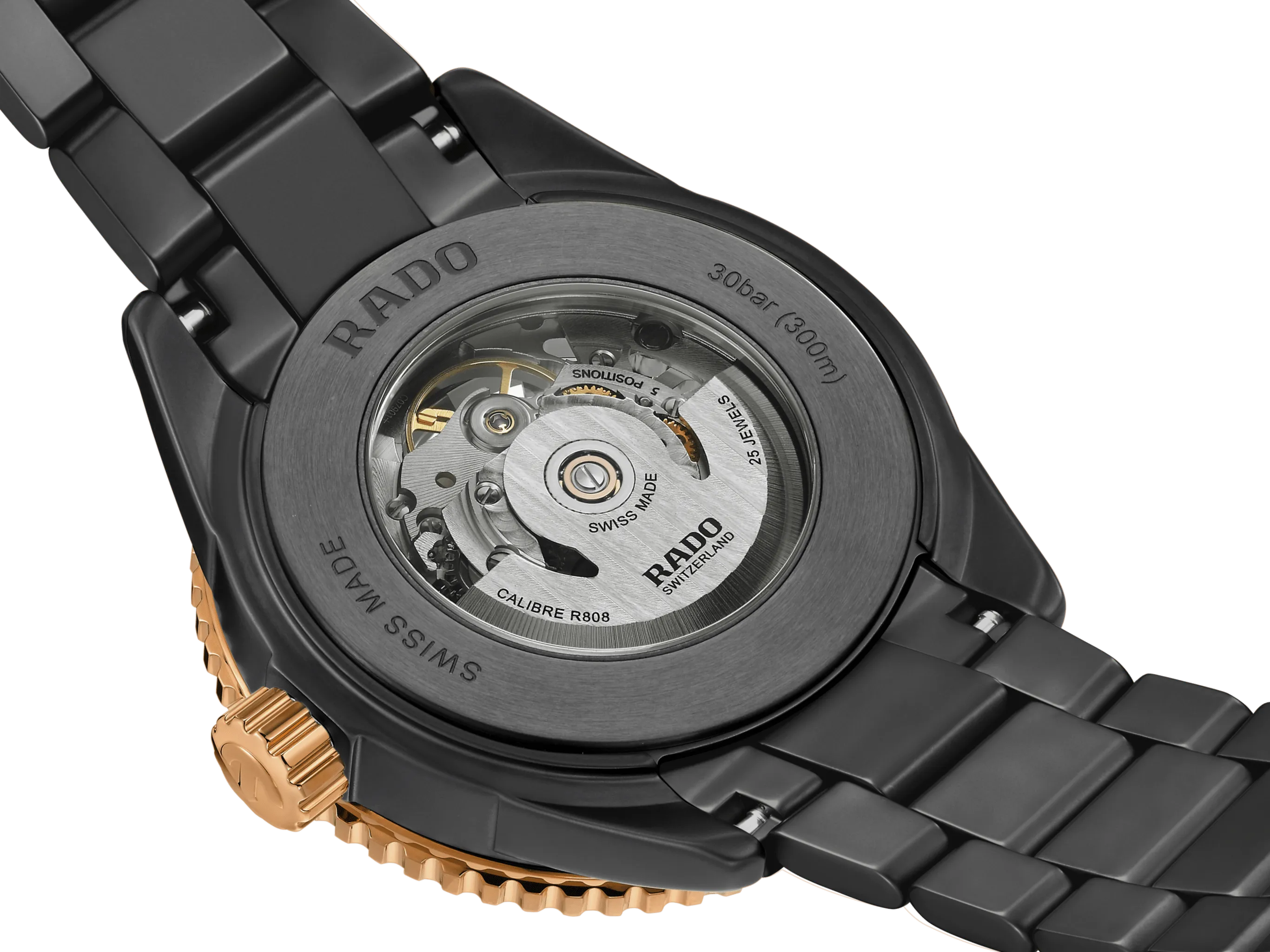 RADO Captain Cook High-Tech Ceramic Skeleton 43mm Black-Rose Gold Men's Watch R32192152