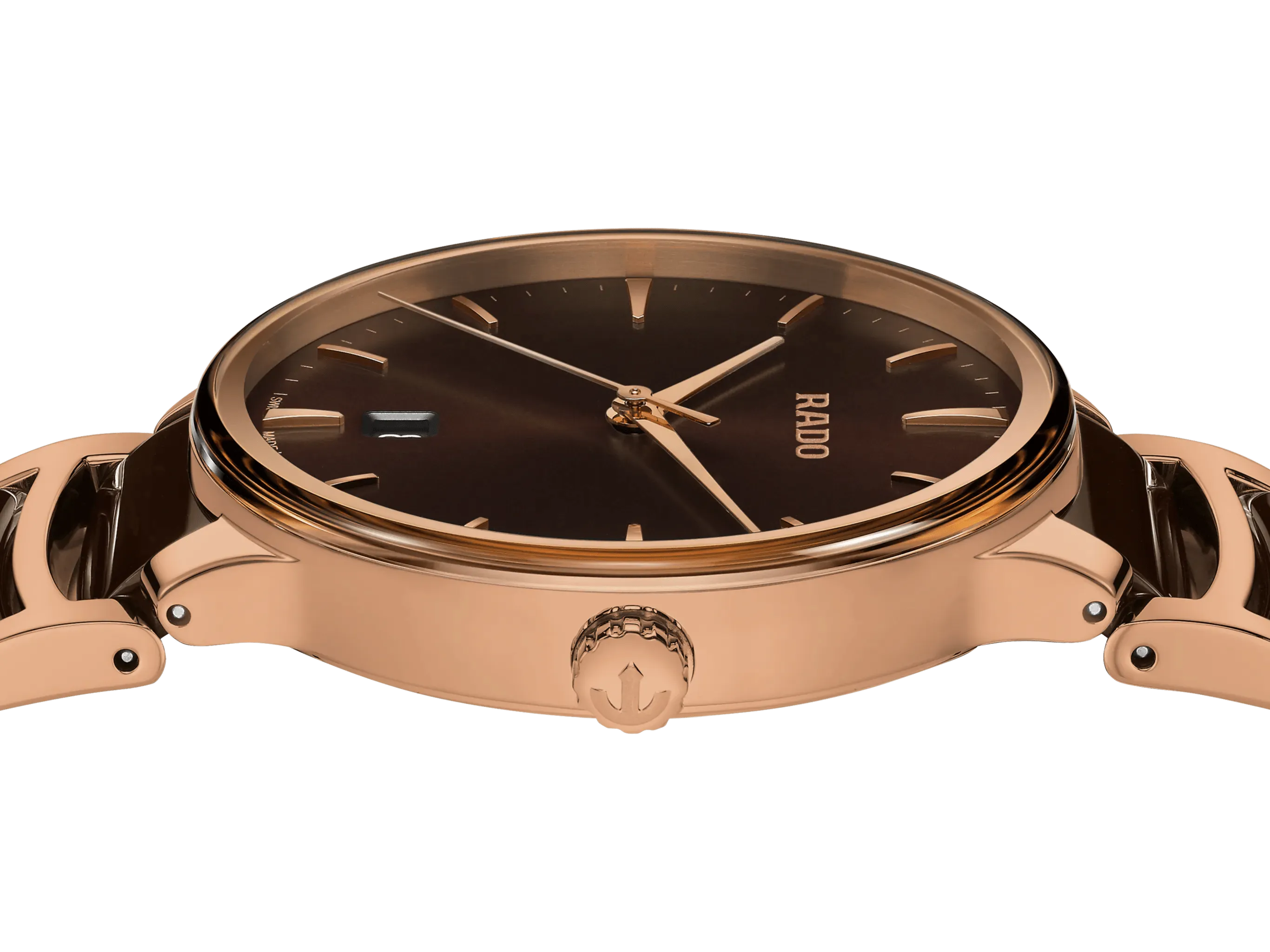 RADO Centrix 39.5mm Rose Gold-Brown Ceramic Men's Watch R30023302