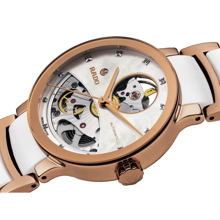 Rado Centrix Open Heart Mother Of Pearl Dial Automatic Women's Watch R30248902