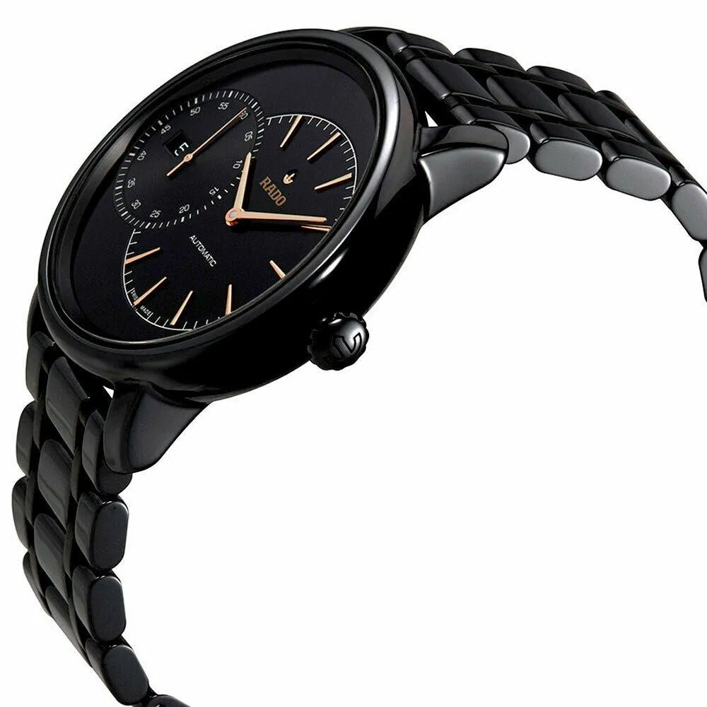 Rado DiaMaster Grande Seconde High-Tech Ceramic Black Dial Date Automatic Mens Watch R14127152