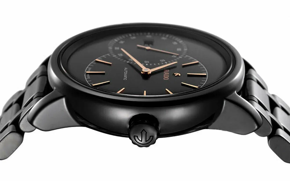 Rado DiaMaster Grande Seconde High-Tech Ceramic Black Dial Date Automatic Mens Watch R14127152