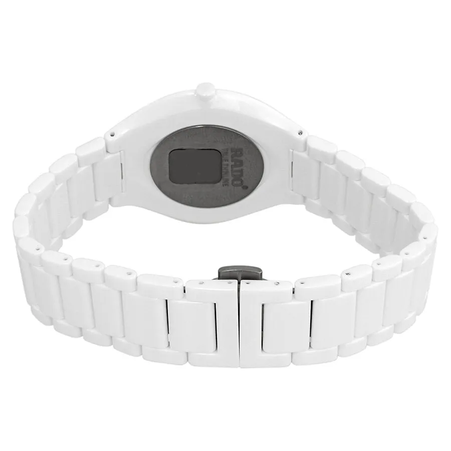 Rado True Thinline White Dial White Ceramic Ladies Watch R27957012