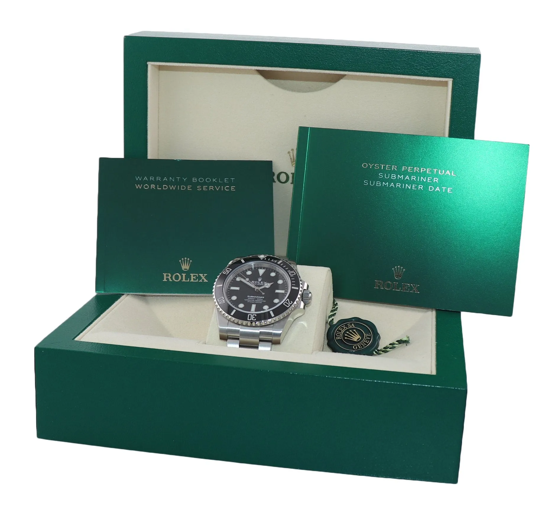 RANDOM SERIAL Rolex Submariner No-Date 114060 Steel Black Ceramic Watch Box