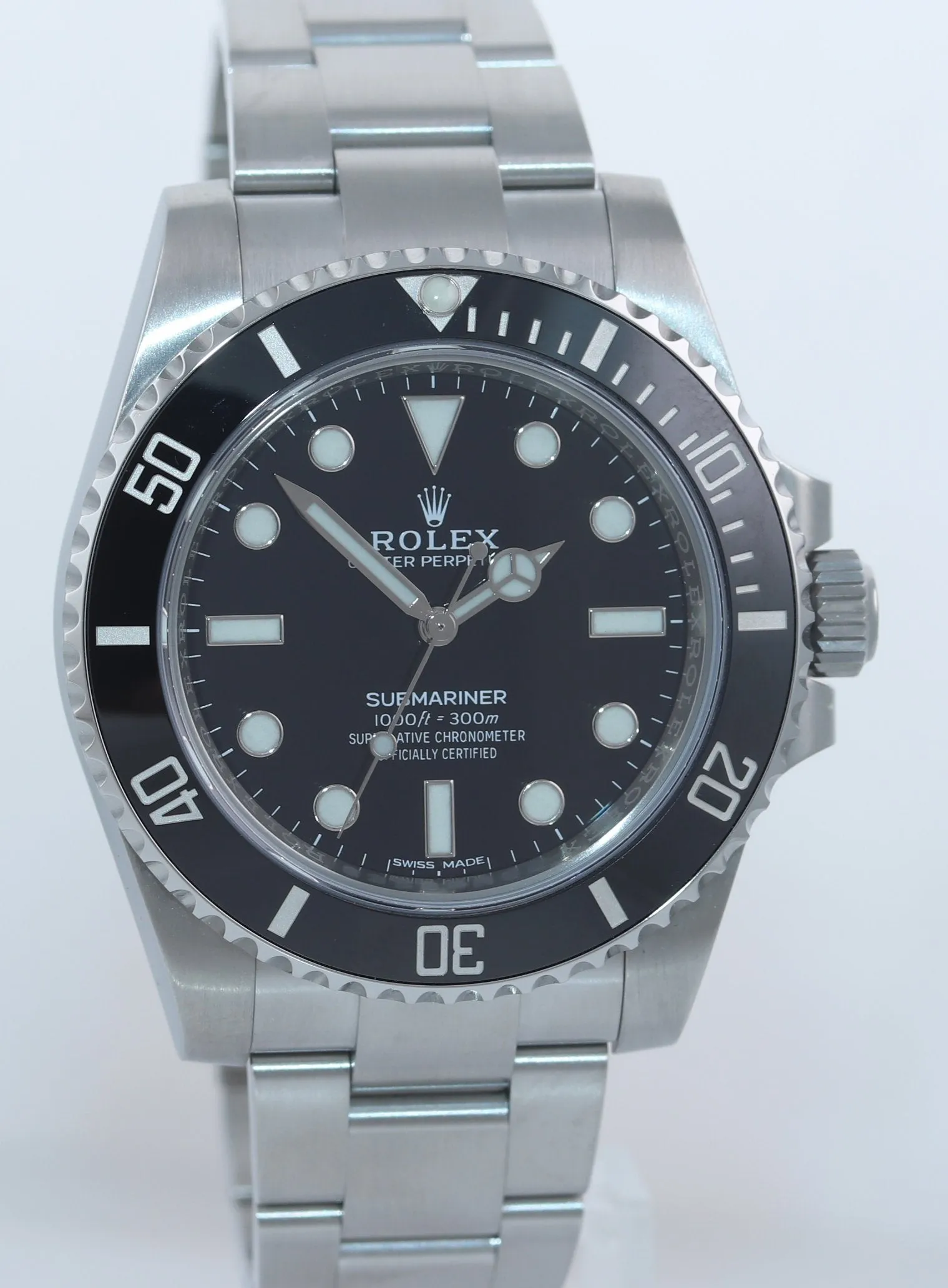 RANDOM SERIAL Rolex Submariner No-Date 114060 Steel Black Ceramic Watch Box