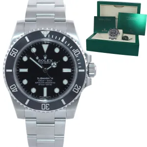 RANDOM SERIAL Rolex Submariner No-Date 114060 Steel Black Ceramic Watch Box
