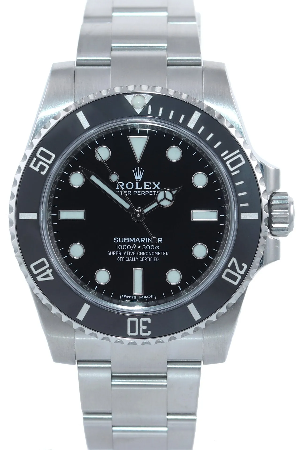 RANDOM SERIAL Rolex Submariner No-Date 114060 Steel Black Ceramic Watch Box