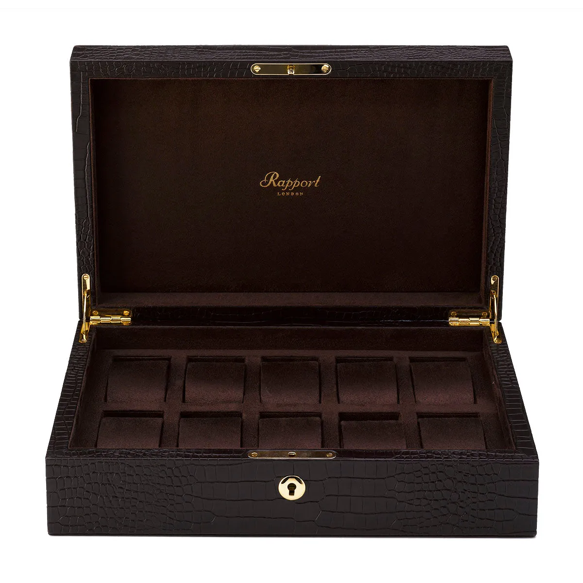 Rapport - Brompton 10 Watch Box in Brown Croco | L265