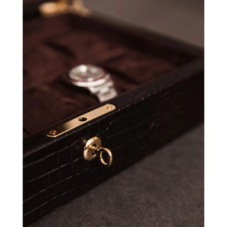 Rapport - Brompton 10 Watch Box in Brown Croco | L265