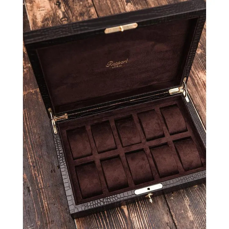 Rapport - Brompton 10 Watch Box in Brown Croco | L265