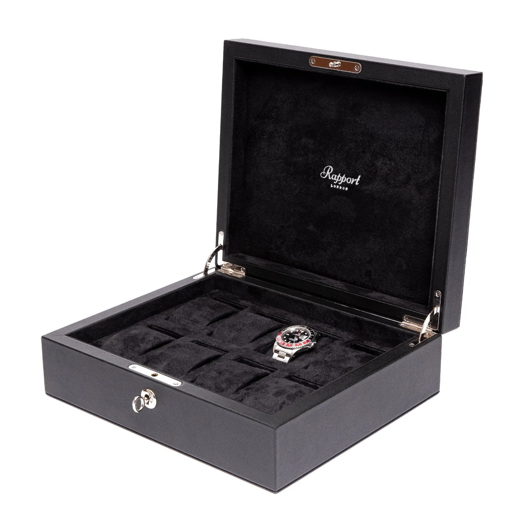 Rapport - Vantage 8 Watch Box in Black Leather | L435