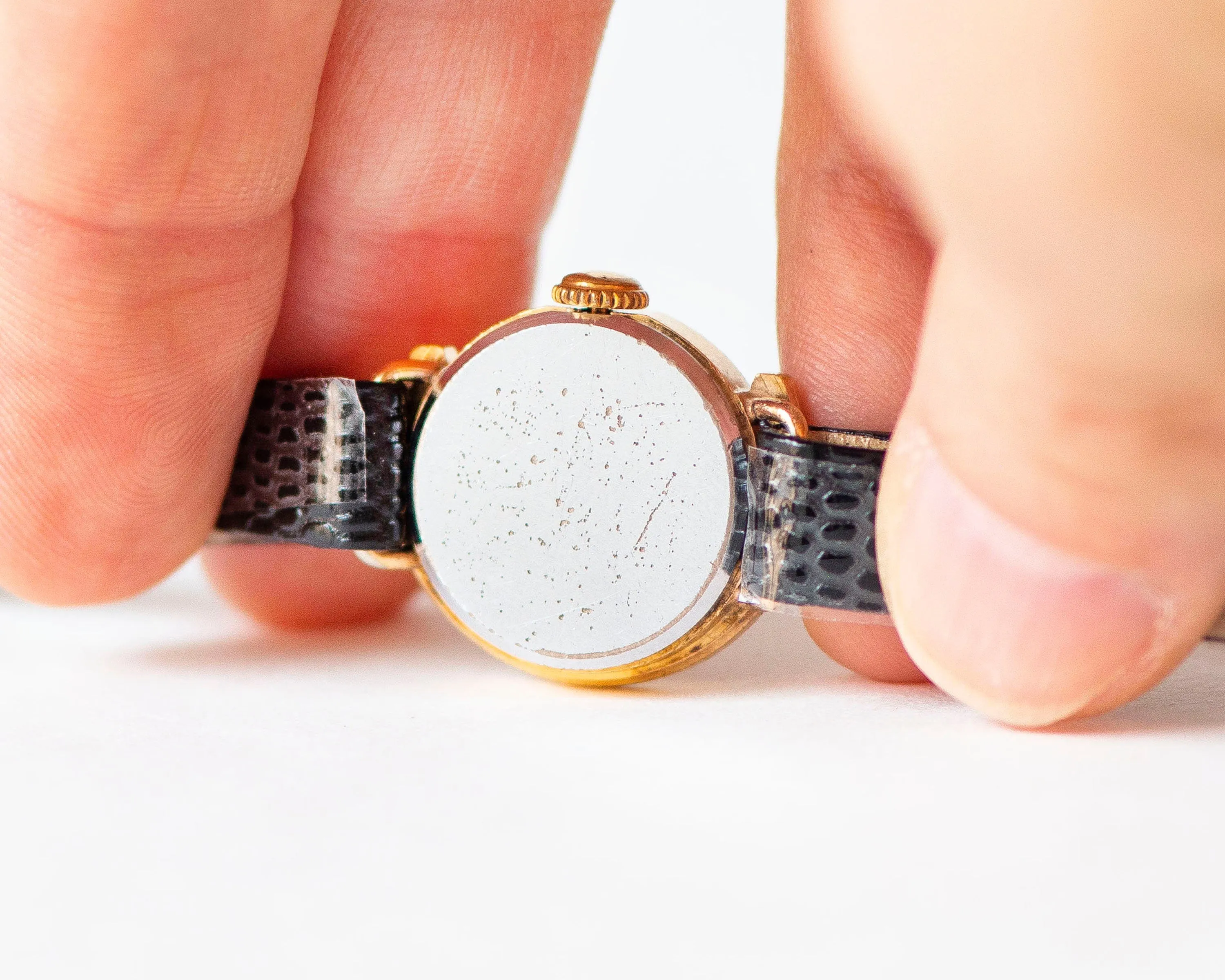 Rare case women watch gold plated Dawn vintage, Arabic numerals dial small wristwatch for lady gift, dainty watch , new premium leather band