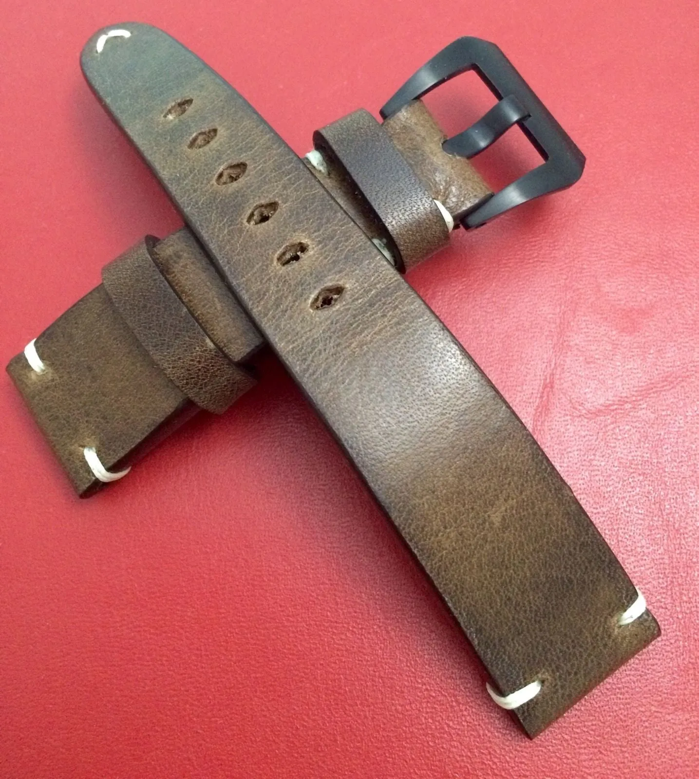 Real Leather Strap for Bremont watches (Raw Brown Color) 22mm/18mm
