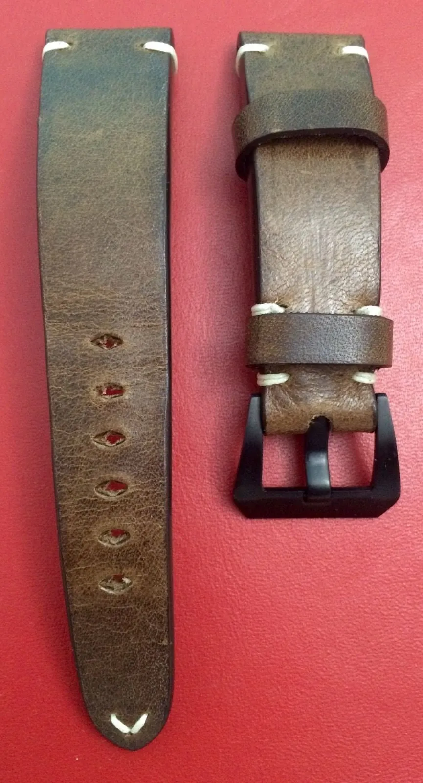Real Leather Strap for Bremont watches (Raw Brown Color) 22mm/18mm