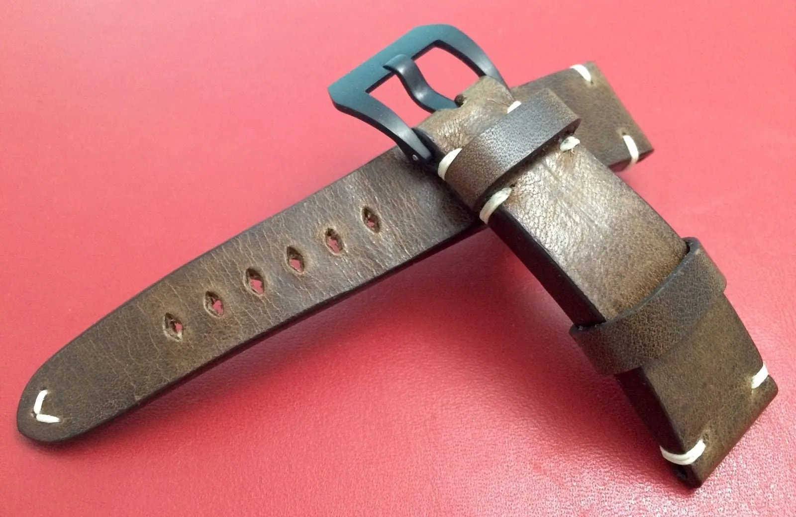 Real Leather Strap for Bremont watches (Raw Brown Color) 22mm/18mm