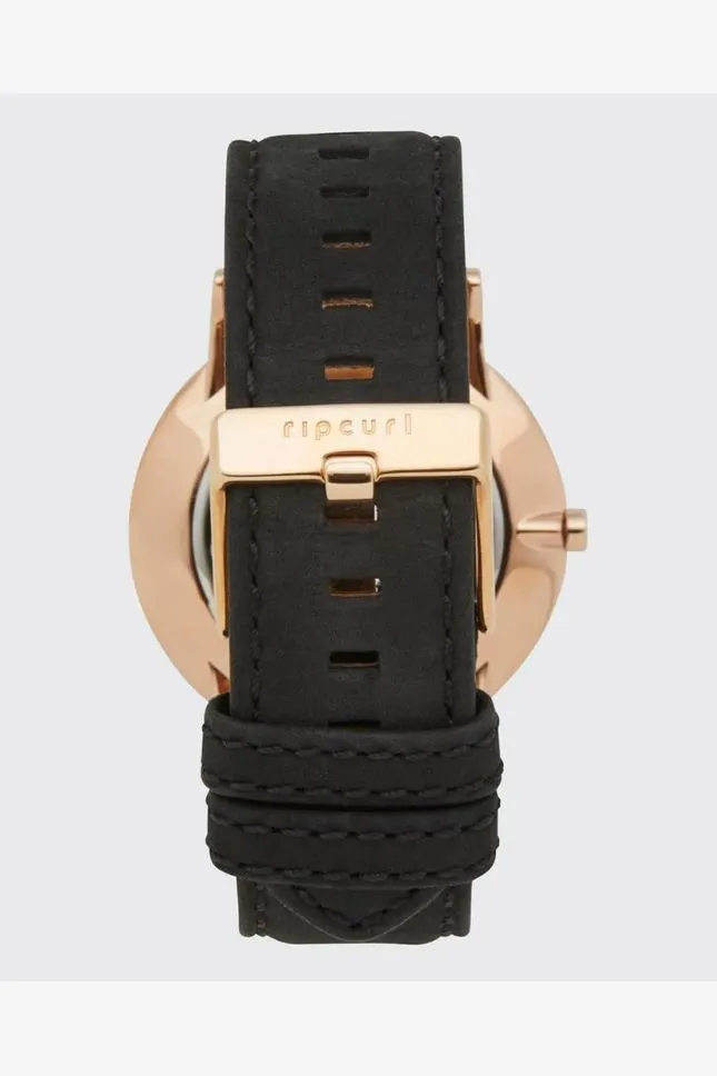 RIP CURL LATCH ROSE QUARTZ LEATHER WATCH